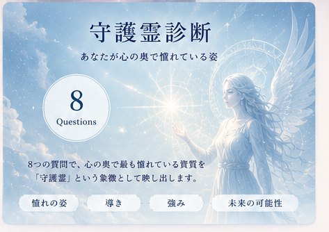 守護霊診断 — あなたが心の奥で憧れている姿（8の問い）